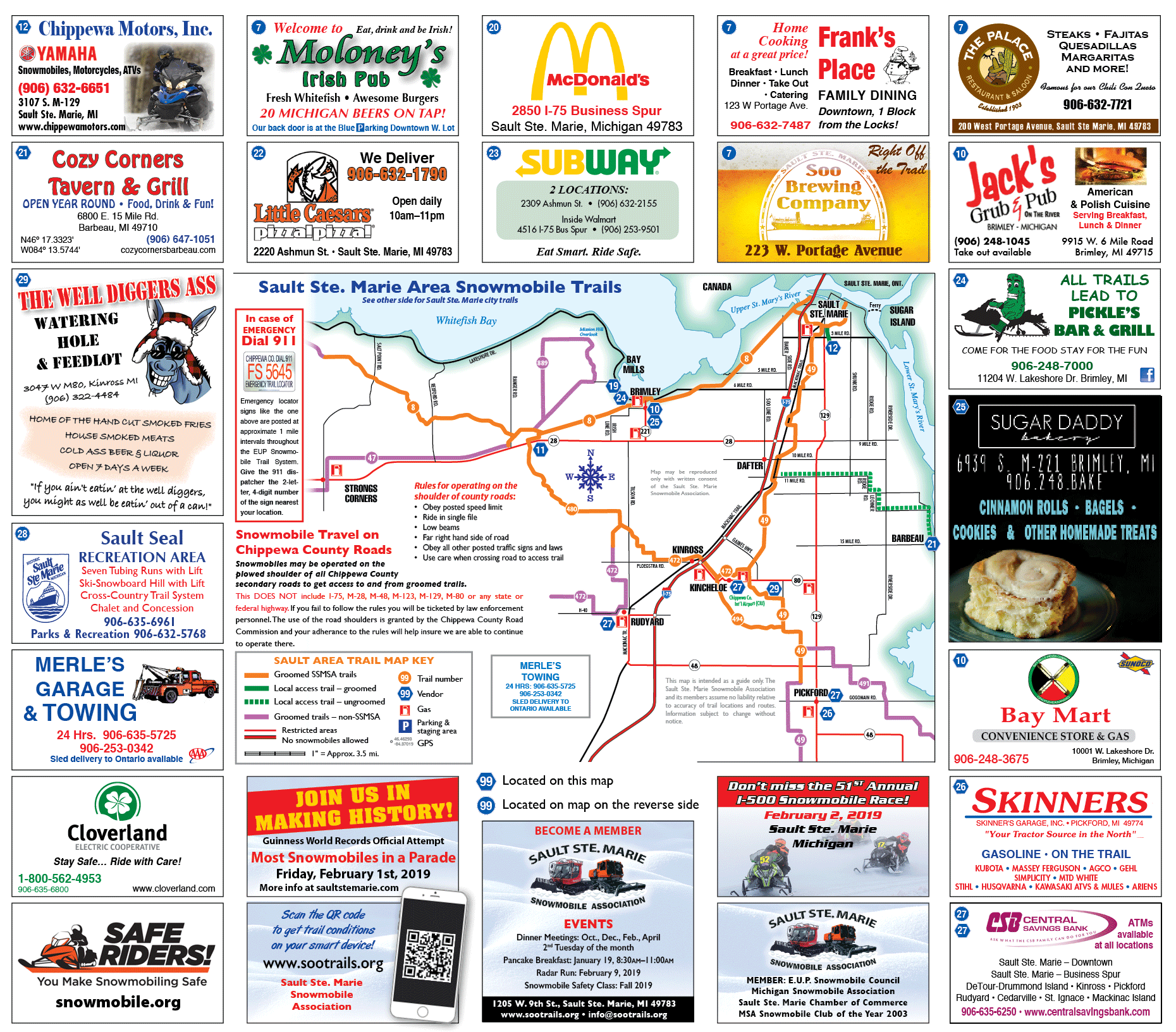 Upper Peninsula Snowmobile Trail Map